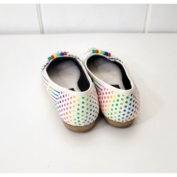 Vintage L J Simone New York  Rainbow Beaded Loafers - Picture 4 of 8